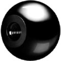 J.W. Winco J.W. Winco DIN319-PL Phenolic Ball Knobs Tapped 12mm Diameter mm Length M4x.7 4NB34/C